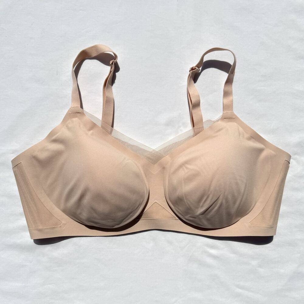 Honeylove Crossover Bra Wireless XL 38D 38DD Blush Pink